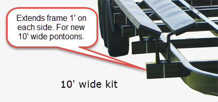 10 foot wide pontoon trailer kit
