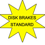 Standard disk brakes on pontoon trailer