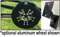 optional aluminum wheel for pontoon trailer