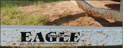 rust on a steel trailer