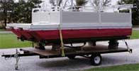 small pontoon boat trailer